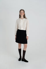 Pony frill blouse_ivory