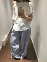 フォグオフショルダーTシャツ (4color)