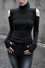 26FW★ SHOULDER CUT-OUT HIGH NECK TOP