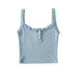 Lilac Lace Button Tank Top 231646396