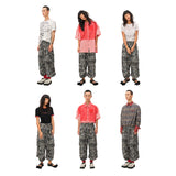 Printed eight-pronged slacks