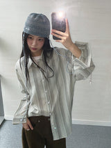 (UNISEX) ウールストックシアーサッカーシャツ