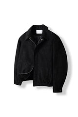 low cropped suede jacket (3colors)