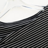 Noel Asym Stripe Ribbon Top