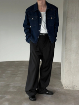 Western crop denim shirts jacket