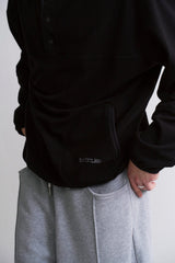 GRID HOOD ANORAK BLACK