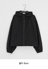 [unisex] コパットチェックフードウインドブレーカージャンパー