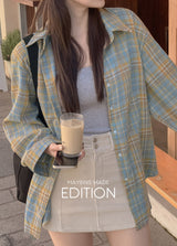 【MADE】Over fitChecked shirt