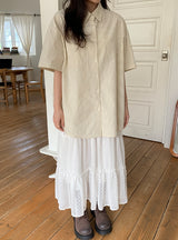 Dazney レースフリルロングスカート