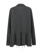 ビンテージシャーリングシャツチャコール