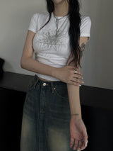 doodle hip crop T (2color)