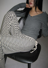 TERRY STRIPE PANTS