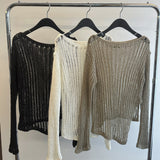 Summer boat neck knit