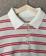 Bintz Stripe Collar Knitw