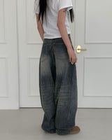 Wad wide denim pants