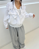 BOW DETAIL WIND JUMPER♥