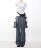 Merci pleated skirt layered pants
