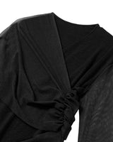 Layered Long Sleeve Dress _ BLACK