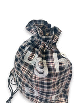 000 Design Check Gym Sack / Black