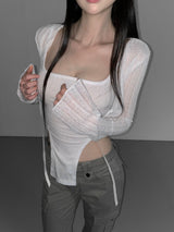 lavender crop bolero cd(3 color)