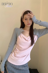 pink layered t-shirt