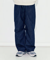 Unmodified Denim String Wide Pants P16  Blue Denim