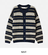 [wool21%] スウェイマルチストリッピードカーディガン