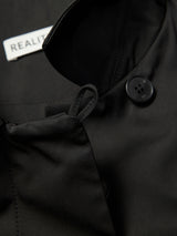 Curvy Line Mac Coat Black