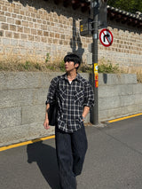 Autumn double check shirt