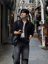 Mile cropped long-sleeve shirt