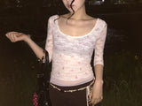 Vintage Rosy Lace T