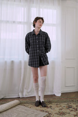 Autumn check shirt_navy