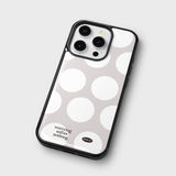holiday epoxy bumper case (grey-white dot)