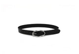 [premium] signature oval real leather belt