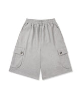 Cross eyelet Bermuda Sweatpants - Gray