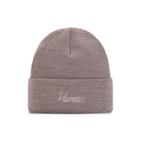 VARZAR Chain Logo Natural Beanie / Indiepink