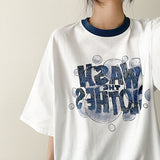 バブルレタリング カラリング半袖Tシャツ(3 colors)