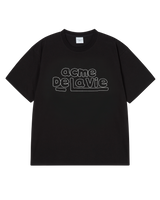 25FW シンプルボーダーライン半袖Tシャツ ブラック