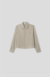 [Unisex] リネンクロップチェックシャツ ver.2(3color)