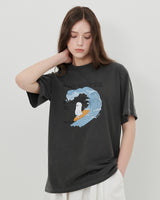 【MADE】サーフゴーストプリントTシャツ [BLACK]