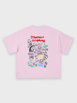 ドゥードゥルスカルTシャツ - ピンク