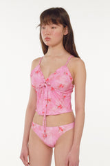 [Floral Veil_pink] Triangle Bikini Bottom