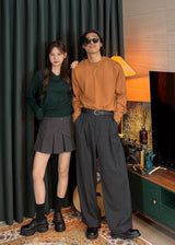 Men's カシミアウォッシャブルラウンドニット 20COLOR