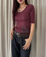 Macha crack numbering elbow length short sleeves