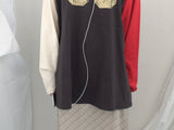 Number-printed color long sleeve