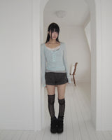 Echoes Button Long-Sleeve T-Shirt