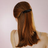 CELLULOSE SQUARE CUBIC HAIR PIN (DEEP BROWN)