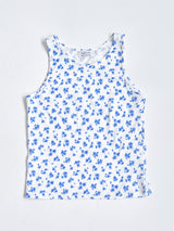 Blue flower sleeveless