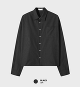Eco Plain Oxford Cropped Overfit Shirt