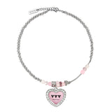 Pop Star Cubic Heart Bead Surgical Necklace